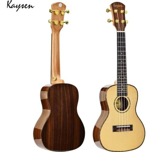 Kaysen Ukulele 23 inch Hawaii Guitar Grade A Spruce Single board Rosewood 4strings Ukulele Concert Professional for Kids JUK05