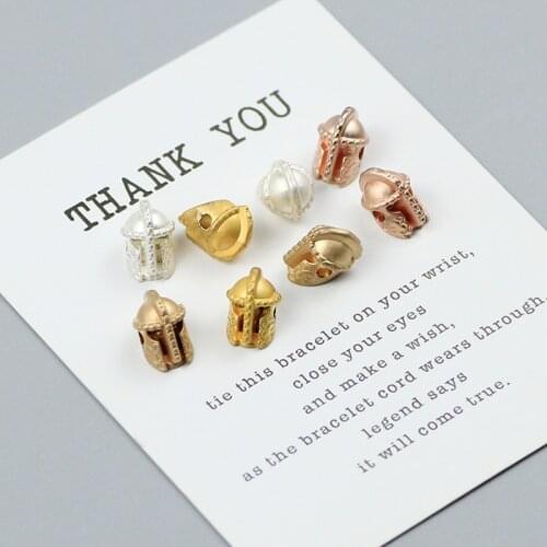 WLYeeS Matte Spartan Warrior Gladiator Helmet Natural Hematite Beads 4 colors Charms Loose bead for Jewelry bracelets making DIY