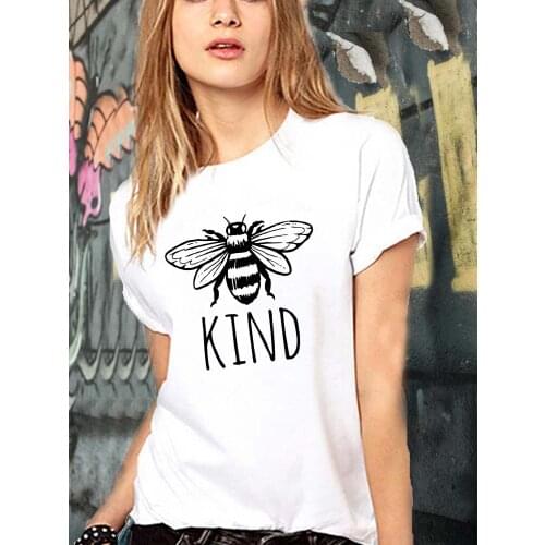 Bee Kind Shirt Women Save The Earth Environmental Tumblr Graphic Tees Women Vegan Tshirt Kindness Shirt Summer Casual Clothes