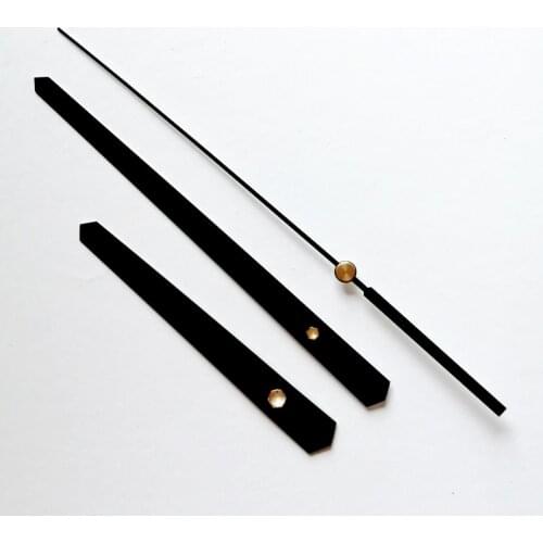 100sets S Shaft Clock Long Hands 702#black (just hands) Metal Aluminum Hands Quartz Clock Accessory High quality DIY Clock kits