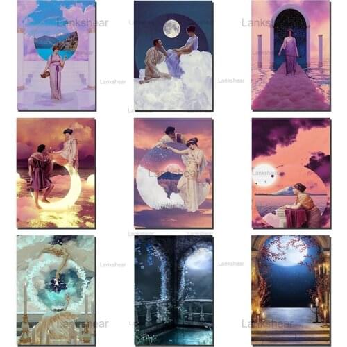 5D Diy Full Square/round Diamond Landscape Embroidery Mosaic Painting Classical Art Picture Cross Stitch Home Wall Decor Gift