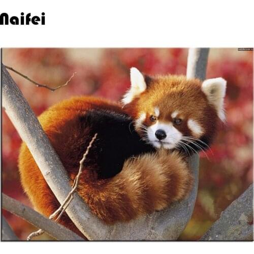 Diamond Embroidery Red Panda Diy Diamond Painting Raccoon Full Square Drill Mosaic Pasted Canvas Cross Stitch Crafts Needlework