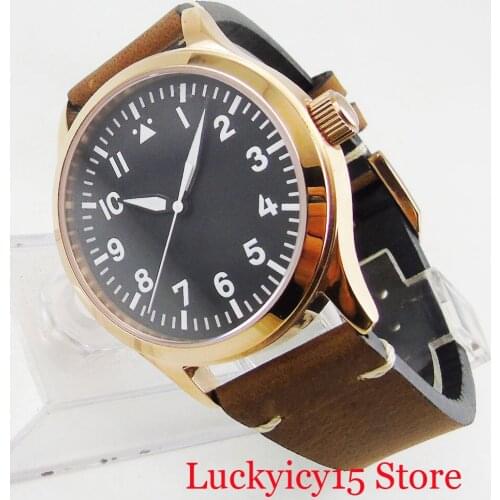 2 Models CORGEUT Brand 42mm Rose Gold Round Mechanical Wristwatch Sterile Dial Luminous Marks