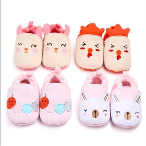 New Cute Baby Shoes Newborn Boy Girl Crib Shoes Lovely Cartoon Soft Sole Infant Baby First Walkers