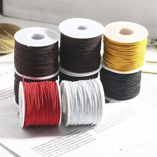 50M/Roll 1mm/1.2mm/1.5mm Core-Covered Elastic Wire DIY Beading Braided Bracelet Jewelry Making Handmade Accessories
