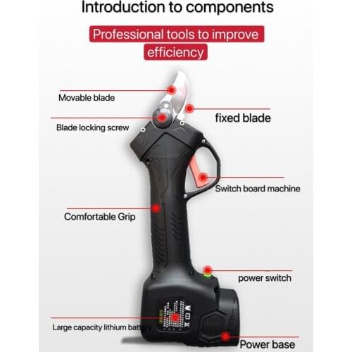 Electric Pruning Machine Rechargeable Pruning Shears Parden Trees Tall Branches Of orchard trees Lithium Electric Pruning Shears