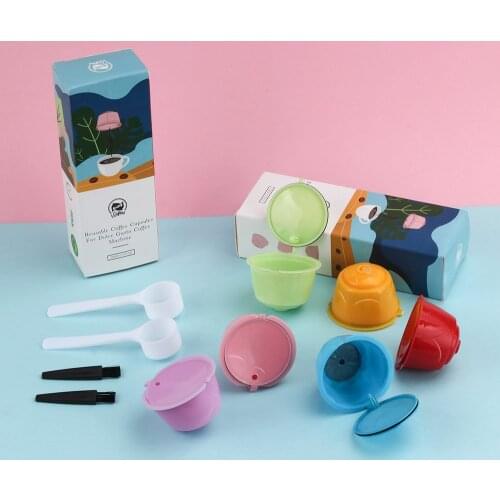 Rose Design Coffee Filters For Nescafe Dolce Gusto Machine Refillable Reusable Coffee Capsules Dripper Cup Baskets