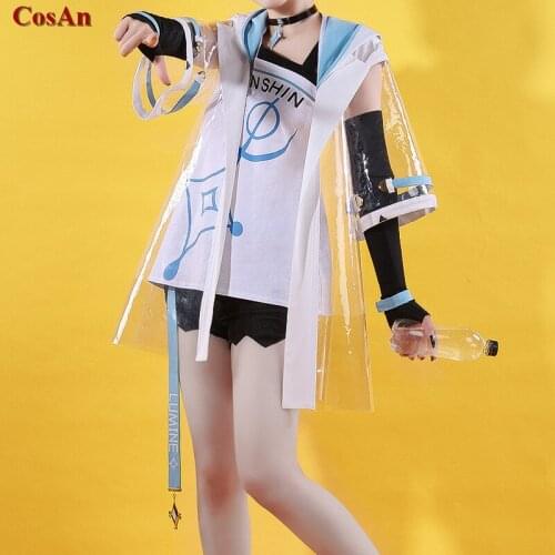 Hot Game Genshin Impact Lumine Cosplay Costume Fashion Lovely Daily Wear Casual Uniform Female Activity Party Role Play Clothing