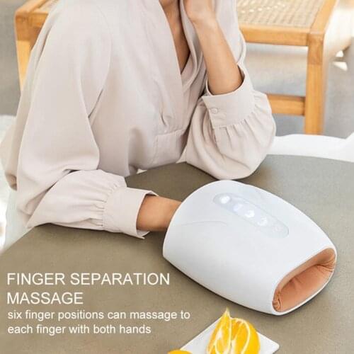 Heated Hand Massager Physiotherapy Equipment Pressotherapy Palm Massage Device Air Compression Finger Massager Apparatus