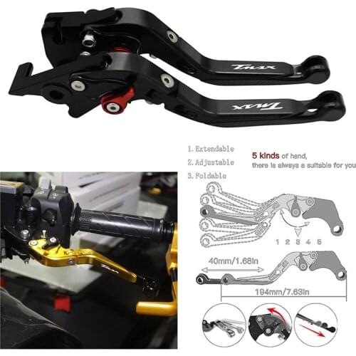 Motorbike Brakes For YAMAHA TMAX 530 T-MAX 530 2012-2019 SEMSPEED Motorcycle CNC Folding Extendable Brake Clutch Levers Modified