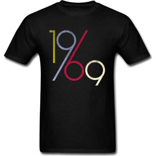 1969 On Sale Personalized Tops & Tees Crew Neck 100% Cotton Fabric Short Sleeve T Shirt for Men Tee Shirts Summer Fall
