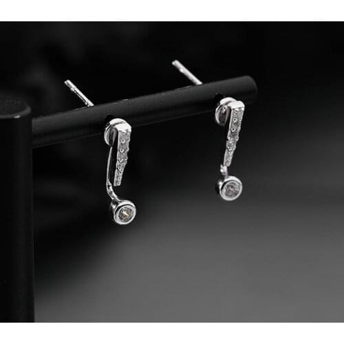 Miuoxion Wholesale Fashion Simple Jewelry Symbol ? ! Inlaid Zircon Earrings For Women Feature Namour Charm Gift All Seasons