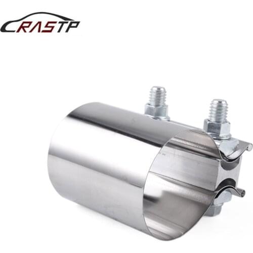 RASTP- 2.25" 2.5" 3.0" Stainless Exhaust Lap Joint Exhaust Band Clamp Car Exhaust Sleeve Butt Joint Clamp RS-CR1013