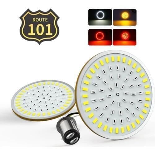 Route101 LED DRL Turn Signals Motorcycle for Harley 1156 1157 Direction Indicator Bicycle Accessories Flashing Lamp Lighting