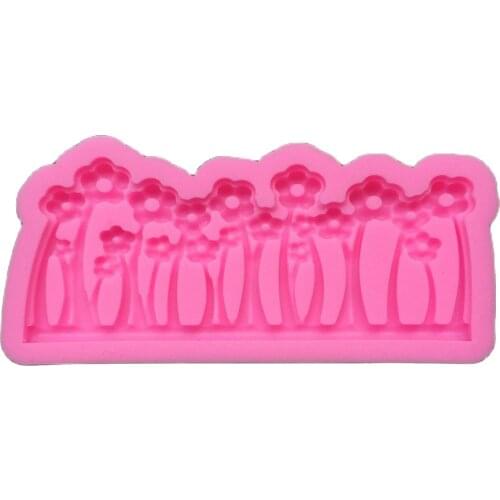 New Arrived 3D Flowers Forests Shrubs Shaped Flowers Fondant Moulds Silicone Molds Cake Sugarcraft Decorating Tools H041