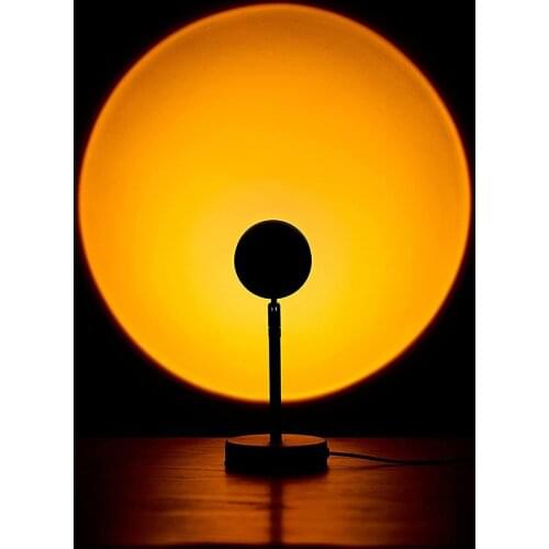 USB Sunset Projection Lamp Rainbow Led Night Light Sun Projection Desk Lamp For Home Bedroom Background Coffee Store Wall Lamp