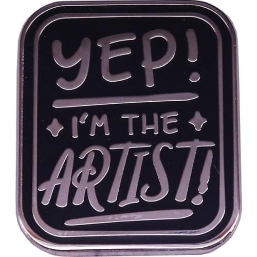 Funny artist lapel pin shiny hat backpack decoration