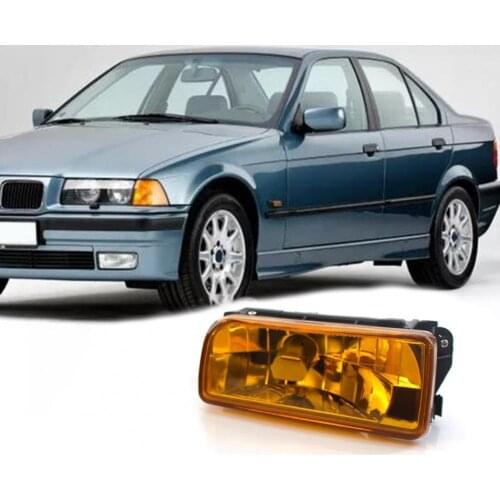 2Pcs Fog Light Housing Plug and Play Replacement Yellow Car Headlight Bezel 63178357389 53178357390 for BMW E36 92-98