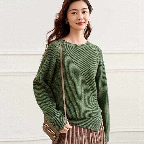 Cashmere Sweater Women Casual Style 95% Cashmere O Neck Long Sleeve Solid Ladies Pullovers Sweater Elegant Knitwear New Fashion