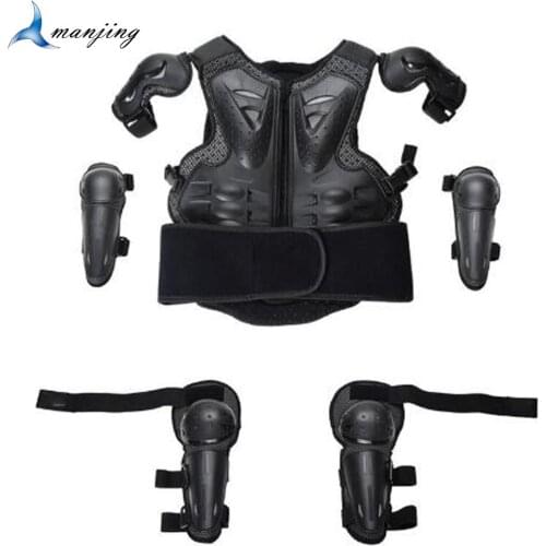 4-15 years Youth Child Kids Body Protection Motocross Armor Vest suits skiing skating Armour elbow Knee care armor