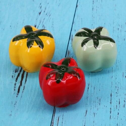 1PC pepper shape Ceramic Furniture Handles Cute Door Knobs and Handles for Kids Room Cabinet Kitchen Cupboard Drawer Pulls