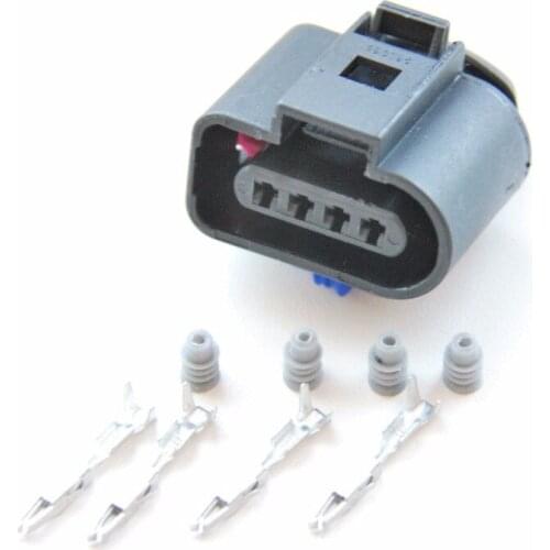 10pcs/lot 1.5mm 4 Pin/Way Boost Thrust Sensor Ignition Coil Connector Plug Repair Kit For Audi VW VAG Beetle Passat A4 1J0973704