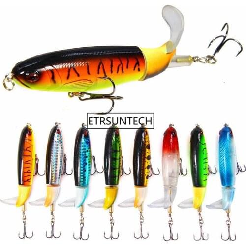 100pcs Fishing Lures 11cm/15.5g Top Water High Quality Fake Baits Artificial Fishing Tackle Supplies