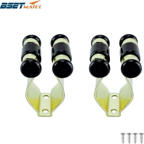 2X Gilding Metal Fishing Rod Clips Club Positioning Clamps Holder Accessories Fixing Rack Wall Mount Rod Collection Rack Storage