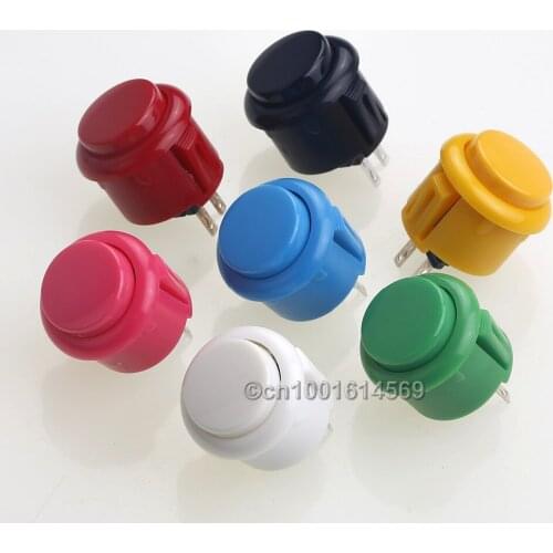 50pcs/lot Copy Sanwa Button 24mm Push Button Switch OBSF-24 Replace Original Sanwa Button To Raspberry Pi 3 Project & JAMMA Game