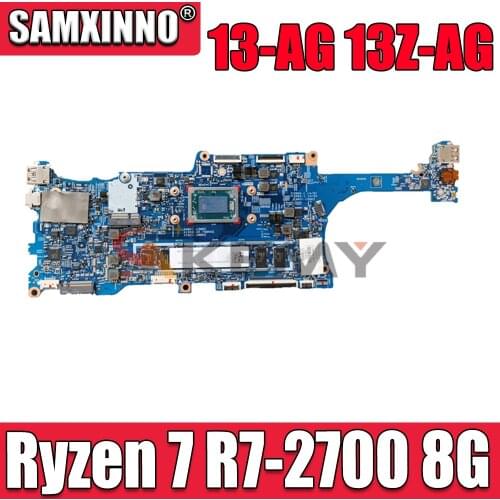 AKemy For Envy X360 HP 13-AG 13Z-AG Laptop Motherboard L26110-601 L26110-001 448.0EC05.0021 17885-2 MainBoard Ryzen 7 R7-2700 8G
