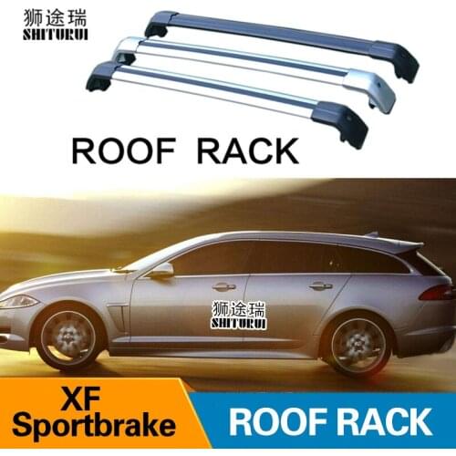 SHITURUI 2Pcs Roof Bars for Jaguar XF Sportbrake 2010-2016 Aluminum Alloy Side Bars Cross Rails Roof Rack Luggage Carrier