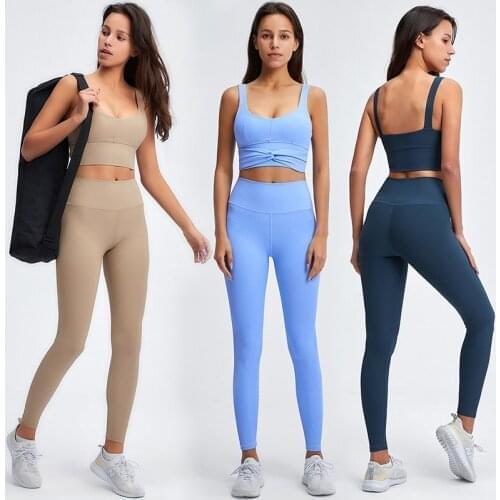 2 Piece Seamless Set Bow Tracksuit Workout Exercise Clothes For Women Sports Bra Leggings Set Gym Athletic Yoga Suit Sportswear