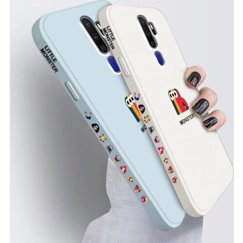 For OPPO A9 2020 Cases Original Fashion Liquid Silicone Shockproof Soft Shell Cover For OPPO A11 A11X Cartoon Phone Case