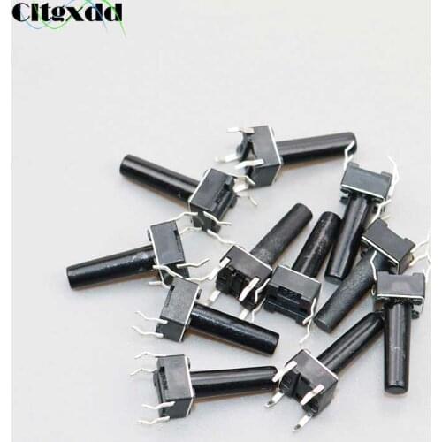 Cltgxdd 100Pcs/Lot 6*6 Touch Micro Switch 6*6*15MM DIP 4 Pin Tactile Tact Push Button Switch 6x6x15