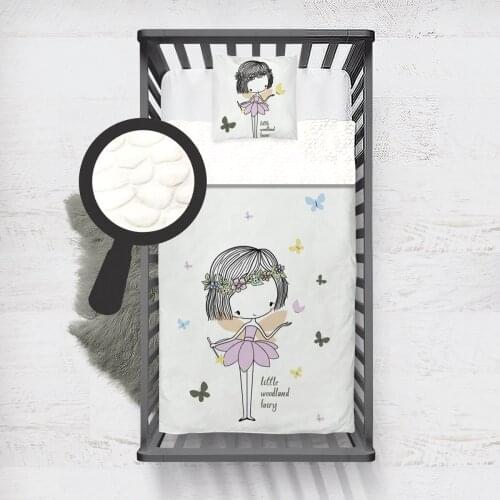 Kids Minky Blanket Super Soft and Warm Baby Blankets Children for Couch and Bed White Fairy Girl Butterfly Model 145