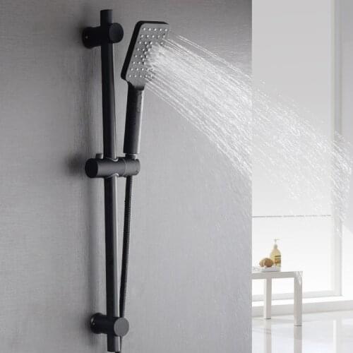 Shower Slide Bar Shower Rod Lifter Pipe Wall Mounted Rotatable Shower Bar Adjustable Sliding Rail Set Lifting Rod