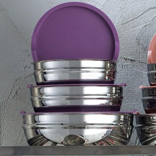 Combi Storage Container, Storage Box, Organizer Kitchen Storage Container, Violet 6 Piece Set