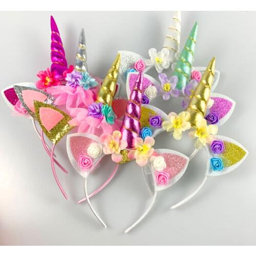 Unicorn Party Favors Unicornio Headband Baby Shower Boy Girl Birthday Party Decorations Kids Gifts Event Party Deco Supplies