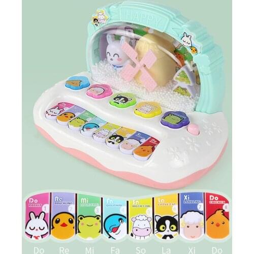 Electronic Cartoon Glowing Snowflake Music Plastic Electronic Organ Model Children Music Stand Chirdren Educational Gifts ToyS