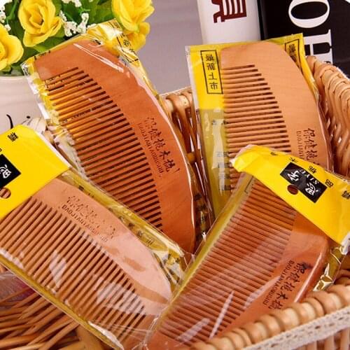 For Both Men And Women Peach Wood Comb Household Anti-static Children Carry-on Mini Comb Exchanged Gift
