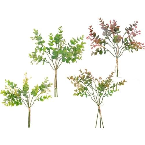 Simulation Leaf 4 Colors Hanging Wall Realistic Bridal Bouquet Simulation Green Plants Plasic Fashion Artificial Plant Office