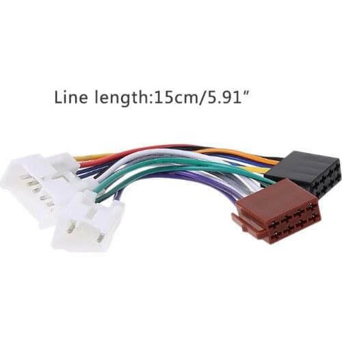 ISO Car Radio Wiring Harness Adapter Plug Cable For TOYOTA Lexus MR2 Land Cruiser RAV4 Solara Yaris Cables, Adapters and Sockets