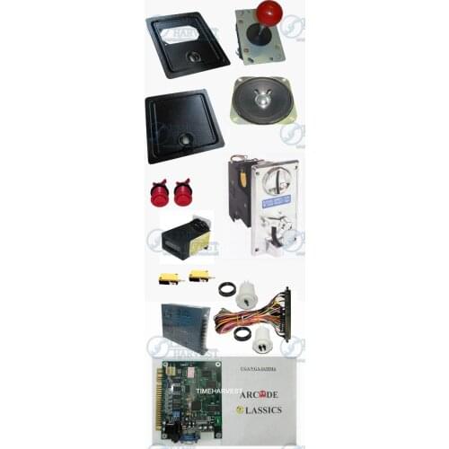Arcade parts Bundle kits With 60 in 1 PCB Pushbutton Power supply Coin acceptor coin door to Build Up Arcade Machine By Yourself
