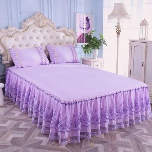 Lace Bedspread On The Bed Luxury Bedspreads 150/180/200 Bed Skirt Queen King Size Bedspreads For Bed With Ruffle Protector Cover