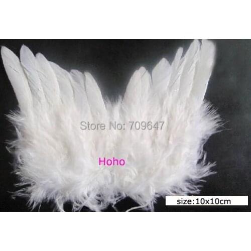 10Pcs/lot!12X16CM White Angle Wings from Natural Feathers, Newborn Angel Photo Prop, Small Angel Wings for Newborn Photography