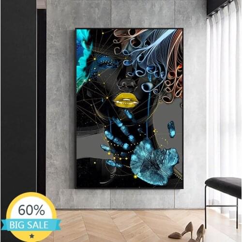 5D DIY Diamond Painting Diamond Embroidery Full Drill Black and Silver Portrait Woman Cross Stitch Kits Mosaic Home Decor Gift