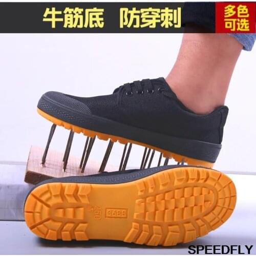 New male inferior tendon flesh breathable, non-slip, wear-resistant, puncture-resistant, safe work camouflage shoes