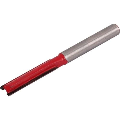 New 1PCS Red Woodworking Drill Bits Plywood Cutter Straight Shank Router Bit 1/4" x 1/4" LXM