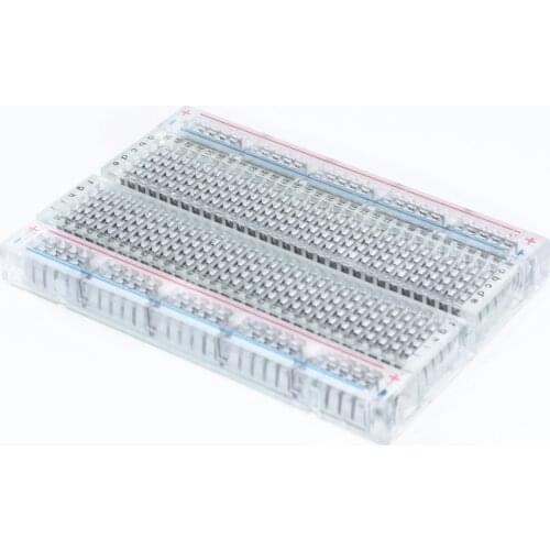 Transparent mini bread board / breadboard 8.5CM x 5.5CM 400 holes DIY