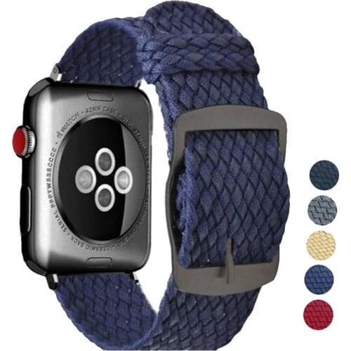 BEAFIRY Compatible with Apple Watch 44mm 40mm 42mm 38mm NATO Nylon Band Smartwatch Straps for iwatch Series 4 5 SE 6 Watchband